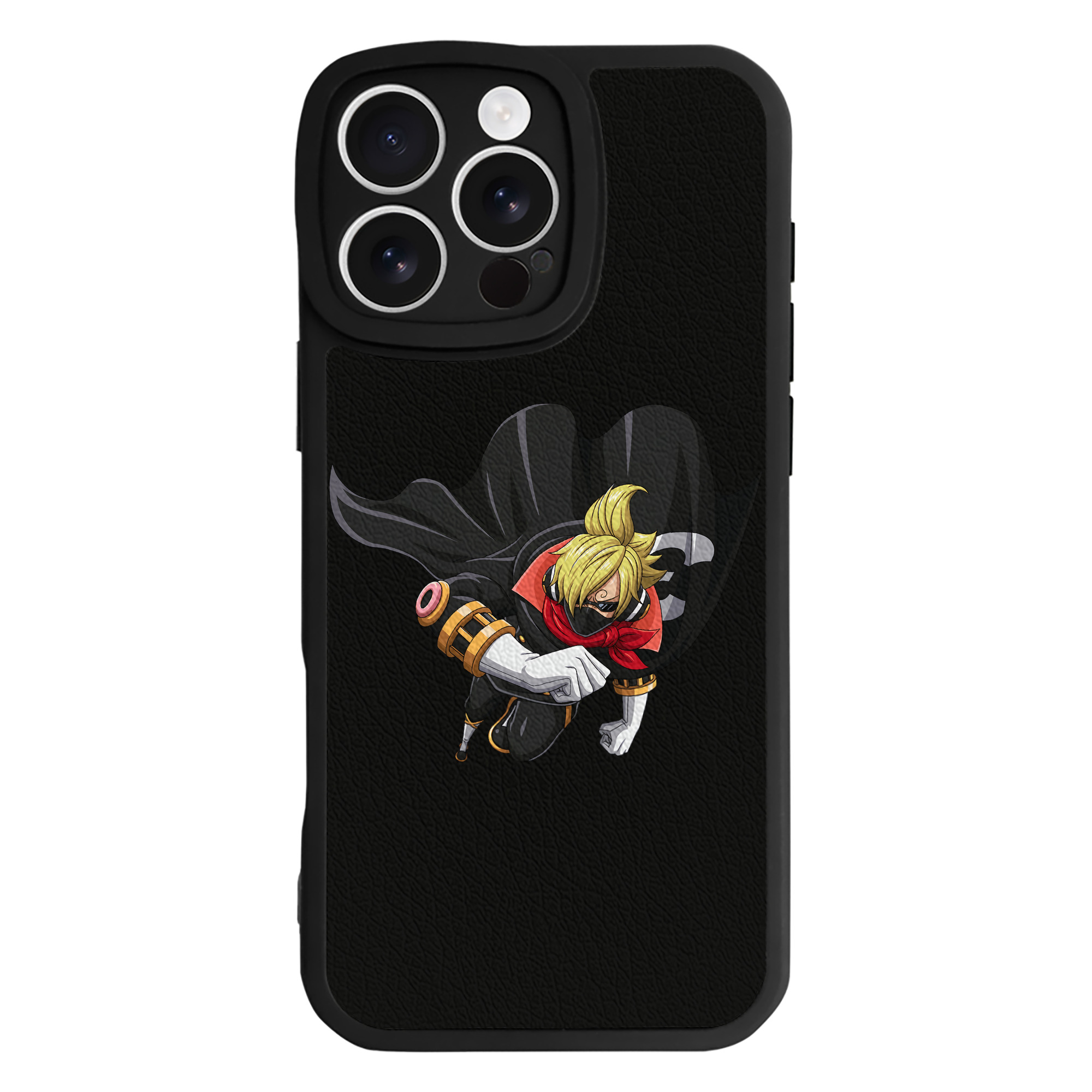 （画像用） ワンピース サンジ ONE PIECE Sanji 【iPhone 16シリーズ対応】シリコンスマホケース（レザー調） 材質：シリコン